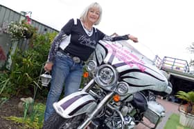 Sue O'Grady, 73, pictured, is taking part in a charity bike ride.