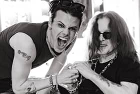Ozzy Osbourne gifted custom cross by Yungblud in moving video.