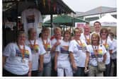 Rennie Brown, pictured front right with shoulder bag, brought Pride to Doncaster.