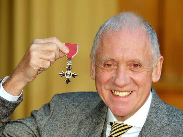 File photo dated 19/12/13 of Harry Gration holding his MBE presented to him by the Prince of Wales at Buckingham Palace in London. The former BBC regional news presenter Harry Gration has died at the age of 71. Photo credit John Stillwell/PA Wire.