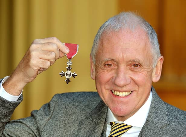 File photo dated 19/12/13 of Harry Gration holding his MBE presented to him by the Prince of Wales at Buckingham Palace in London. The former BBC regional news presenter Harry Gration has died at the age of 71. Photo credit John Stillwell/PA Wire.
