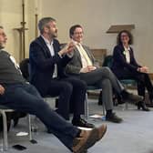 (L-R) Simon Biltcliffe - Yorkshire Party, Oliver Coppard - Labour, Joe Otten -Liberal Democrats and Bex Whyman - Green Party. Credit: George Torr/LDRS