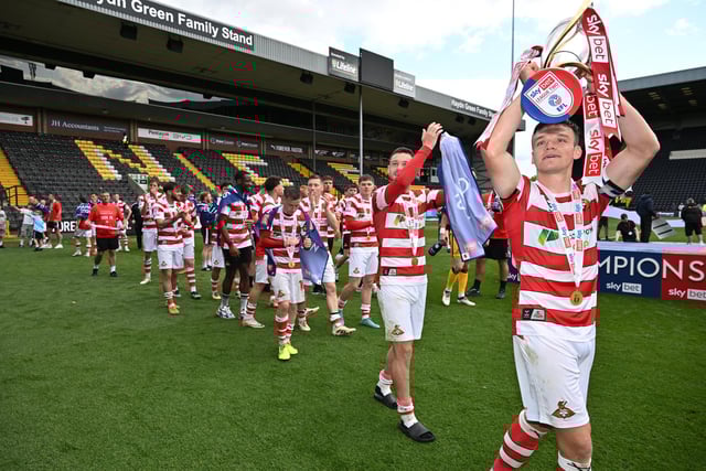 A 2-1 win at Notts County saw Rovers crowned League Two champions, sparking these scenes of jubilant celebrations.