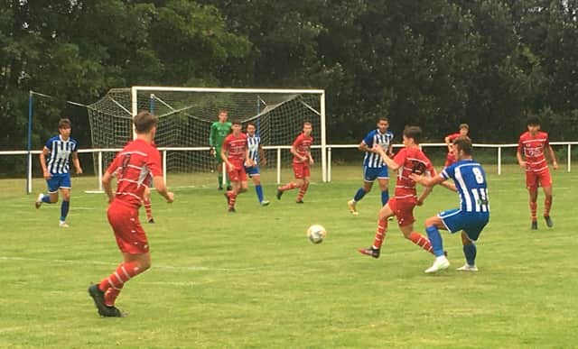 Action from Rovers U18s' defeat to Club Thorne Colliery. Photo: Andrew Webb