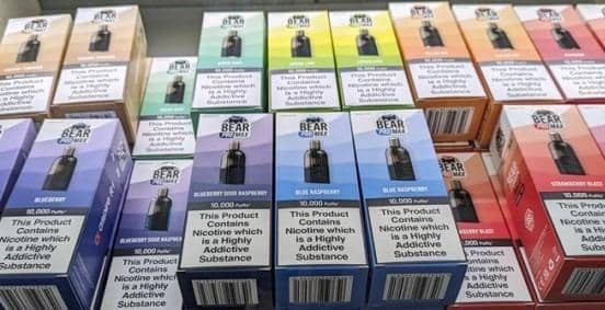Licences of two stores to be reviewed after seizure of illegal nicotine products.