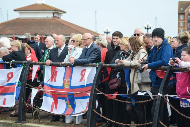 Crowds gathered to watch the naming of a new RNLI boat five years ago. Can you see someone you know?