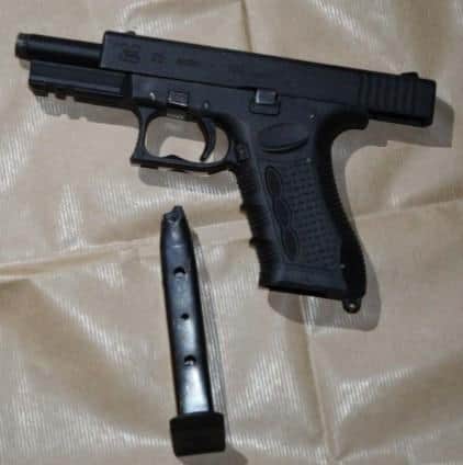 This firearrm was seized by police in South Yorkshire as part of Operation Venetic