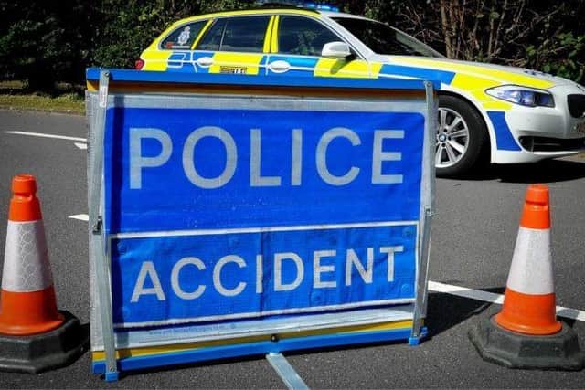 The collision involved three vehicles.