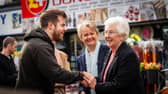 Yvette Cooper and Ros Jones met with traders on a visit to Doncaster Market.