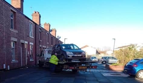 Police seized a number of vehicles in Hexthorpe.