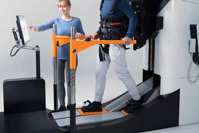 One of the robotic therapy machines that will become part of the service.