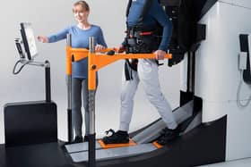 One of the robotic therapy machines that will become part of the service.