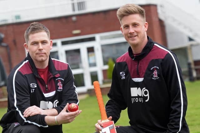 Doncaster Town first team captain Luke Townsend and director of cricket James Ward who were involved in the Crowdfunding