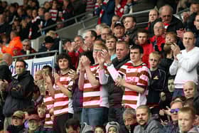 Doncaster Rovers fans during npower Championship match between Doncaster Rovers and Coventry City at the Keepmoat Stadium on October 29, 2011.