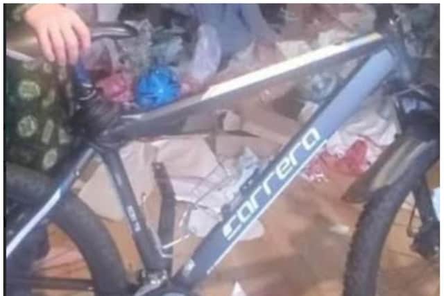 14 year old Keaton's bike was stolen from McAuley School.