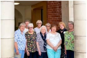 The group of women met up at their old school for afternoon tea.