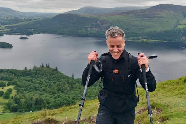Stephen Johnson, Managing Director of Quooker UK & Ireland, enjoying a scenic hike with trekking poles