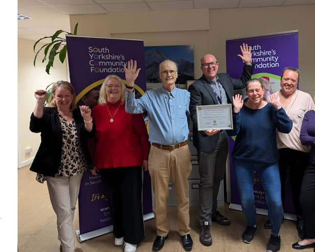 The South Yorkshire’s Community Foundation team celebrate the Quality Accreditation.