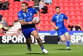 Mahne Founa scores against Dewsbury. Picture: AHPIX.com