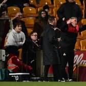Rovers' boss Grant McCann shows his frustrations during the draw at Bradford. (Picture Howard Roe/AHPIX LTD)
