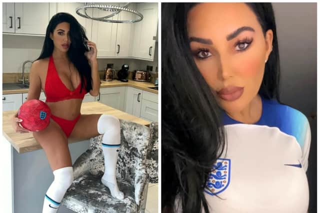 Grace Teal has been attacked by online bullies after being named England's sexiest fan. (Photos: SWNS).
