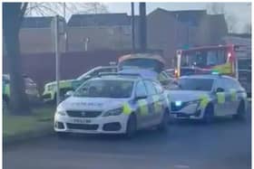 Numerous emergency services are at the scene in Cantley this morning.