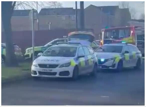 Numerous emergency services are at the scene in Cantley this morning.