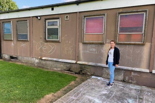 Joanne Griffiths outside the Mexborough community centre