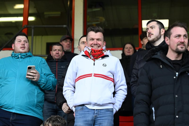 Doncaster Rovers fans watch the defeat at Walsall.