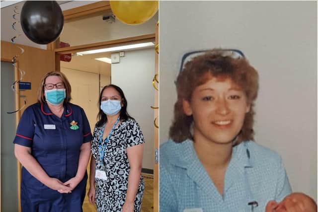 Nurse Elaine Merrills has delivered hundreds of babies after starting work in Doncaster in 1978.