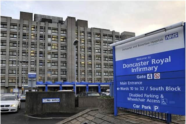 The number of patients with Covid at Doncaster's hospitals has fallen slightly since peaking in early April