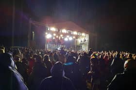 Askern Music Festival had to be cut short because of a thunderstorm, leading to angry scenes from Razorlight frontman Johnny Borrell and boos from the crowd.