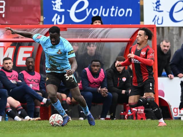 Josh Emmanuel made only his fourth appearance for Rovers, coming off the bench at Kettering at half-time.