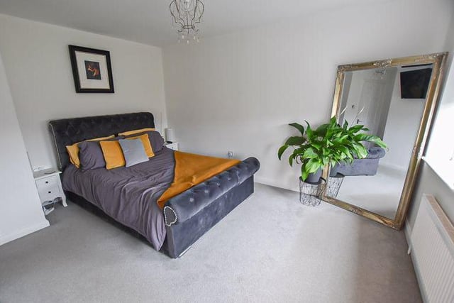As we head upstairs, we find a master bedroom that is, appropriately, masterful. Calm and relaxing, it has plenty of size about it and overlooks the front of the £279,950 property.
