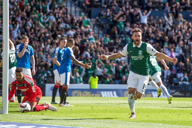 David Gray was booked for his goal celebrations - but which other Hibs player was shown a yellow card during the final?