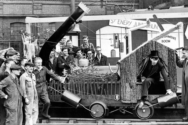 Fun on the crazy train at the Doncaster Plant Works Centenary Celebrations in 1953