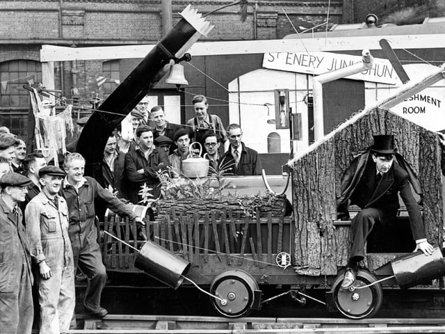 Fun on the crazy train at the Doncaster Plant Works Centenary Celebrations in 1953