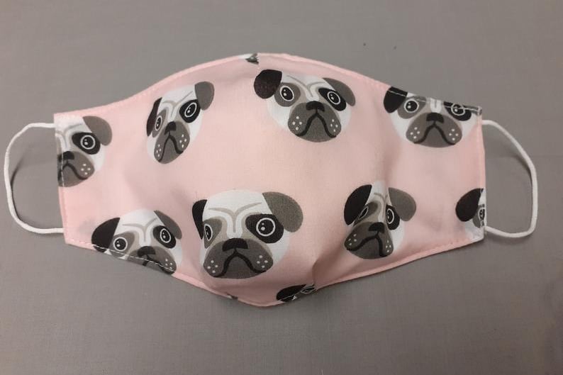 Pug themed mask from NightshadesClothing.