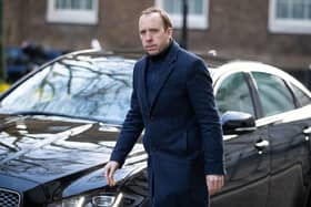 Health Secretary Matt Hancock arrives at 10 Downing Street, London, as the UK's coronavirus death toll  reached 144 as of 1pm on Thursday. Photo by: Aaron Chown/PA Wire