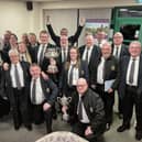 Hatfield and Askern Colliery Band celebrate their success.