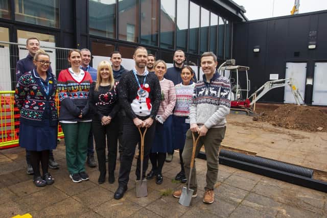 Capital Planning Unit attend the Turf Cutting Ceremony alongside members of the construction company, IHP Vinci.