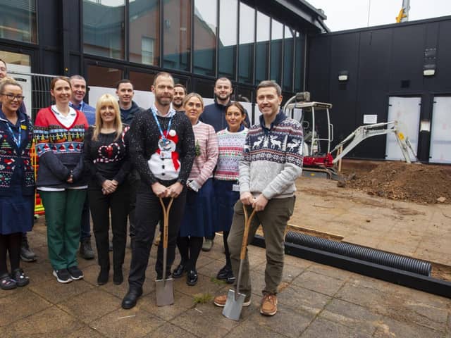 Capital Planning Unit attend the Turf Cutting Ceremony alongside members of the construction company, IHP Vinci.