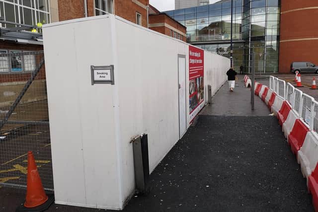Doncaster Council are urging people who smoke outside of the station to dispose of their cigarettes in this bin