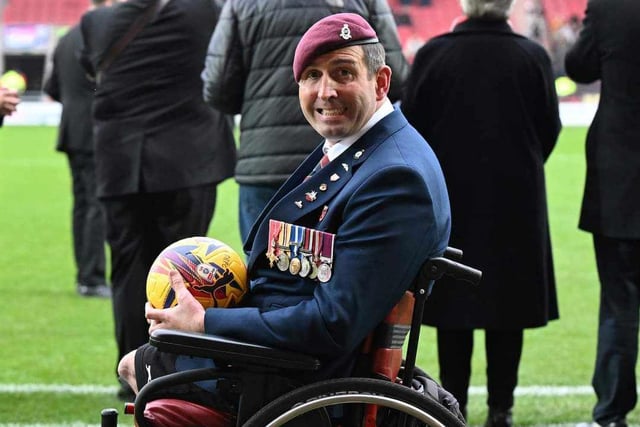 Afghanistan war hero Ben Parkinson was guest of honour at Doncaster Rovers.