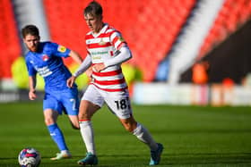 Max Woltman in action for Doncaster Rovers.