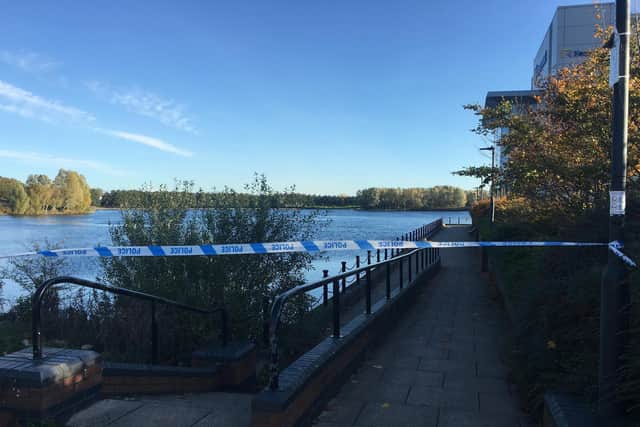 Part of Lakeside, Doncaster, is sealed off by police this morning after a woman was reportedly raped