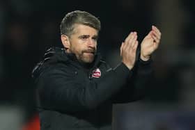 Morecambe manager Stephen Robinson. Photo by James Williamson - AMA/Getty Images
