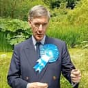 The video message in support of Nick Fletcher went disastrously wrong when Sir Jacob Rees Mogg was left sounding like a cross between a dinosaur and a lion in the hilarious clip.