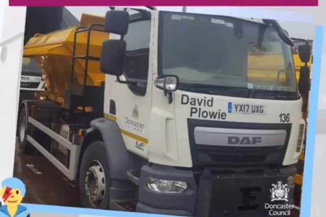 Doncaster Council have uploaded a TikTok of their celebrity named gritters.