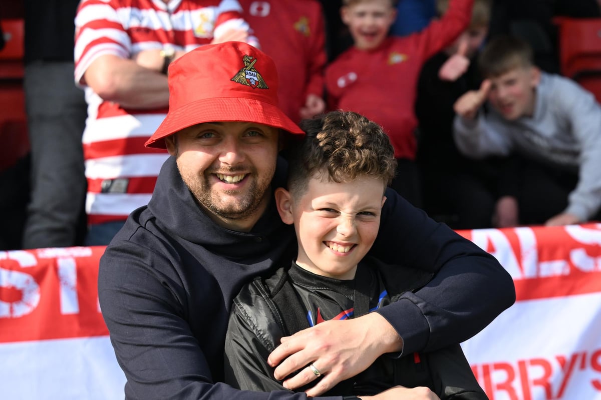 52 brilliant pictures of jubilant Doncaster Rovers fans in the away end at Crewe play-off tie